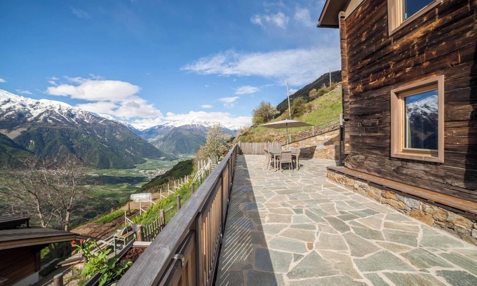 Castelbello-Ciardes Chalet De Esquí | Chalet rústico Flatsch en granja de montaña con terraza