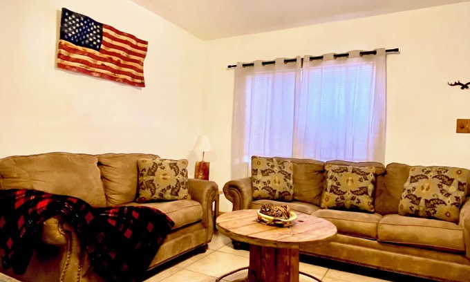 Carlsbad Casa | Charming 2BR Rustic Retreat: Wi-Fi, Central Air, Fully Stocked for Comfort