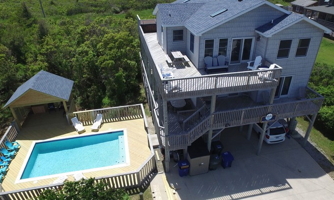 South Nags Head Casa | *** S. Nags Head Semi-Oceanfront: piscina grande, bañera de hidromasaje, sala de juegos, COCINA NUEVA ***