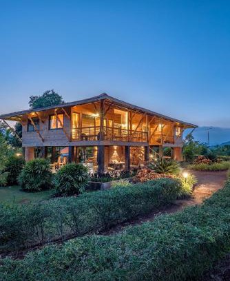 Paud Villa | SaffronStays Satori Woodhouse, Ultra two bedroom villa on 8 Acres Estate, By The Mulshi Lake