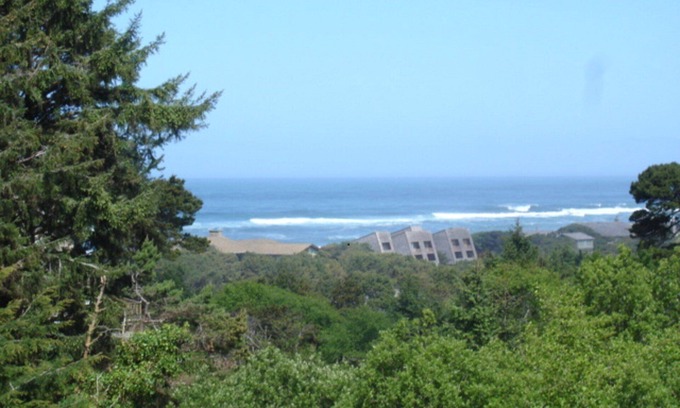 Gleneden Beach Casa | Salishan vista al mar casa con una gran terraza