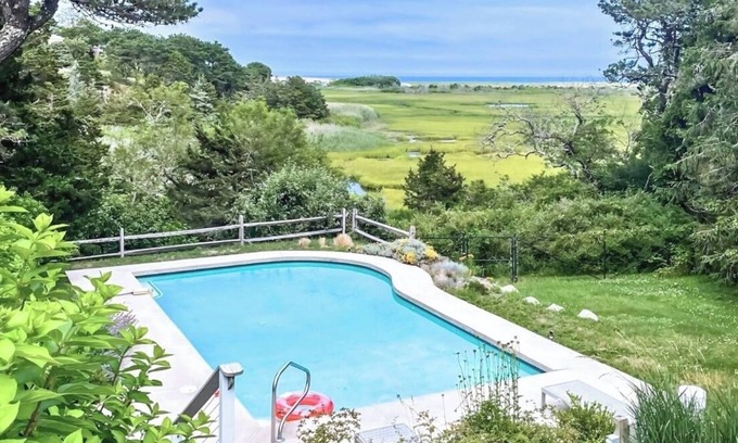 East Orleans Casa | Saltwater Serenity - Oceanview Retreat with Pool and Expansive Outdoor Living
