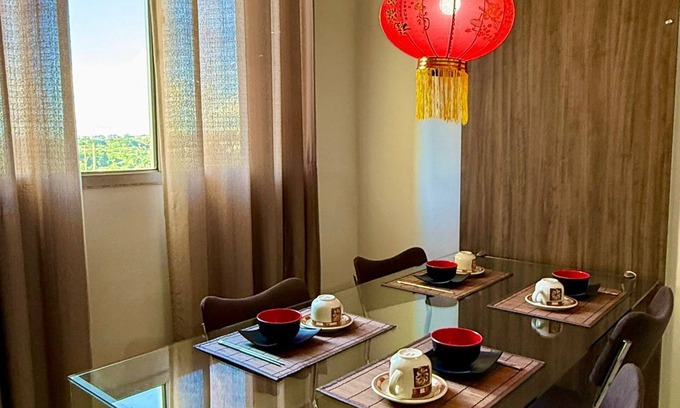 Amambai Apartamento | Samurai sword apartment: Oriental decoration