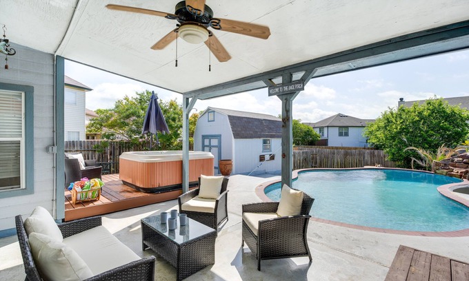 San Antonio Casa | San Antonio Home w/ Private Hot Tub + Pool!