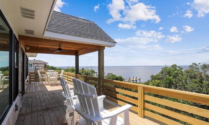 Duck Casa | Sanctuary -- Soundfront Beauty with Private Pier and beach 300 feet away!