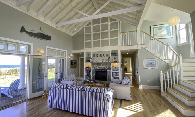 French River Casa | Schooner Watch: vista al mar por millas, superficie privada, minutos a la playa de arena