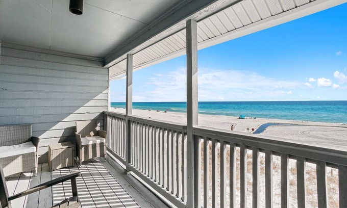 West Panama City Beach Casa | Sea Gull Villa #2 Amazing Gulf Front with Private Elevator!