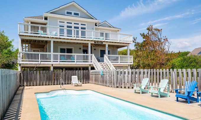 Ocean Sands Casa | Sea Haven- Heated Salt Water Pool, Sleeps 16, Dogs OK! 500ft to beach, Hot Tub