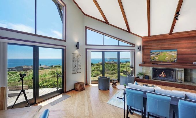 Bodega Bay Casa | Sea-renity Panoramic Ocean Views, Wood Burning Fireplace, In-deck Hot Tub