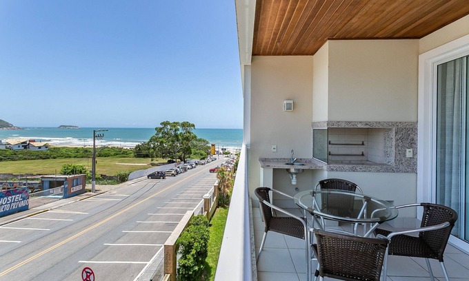 Santinho Apartamento | SEA VIEW | Balcony with BBQ Grill #CSA02