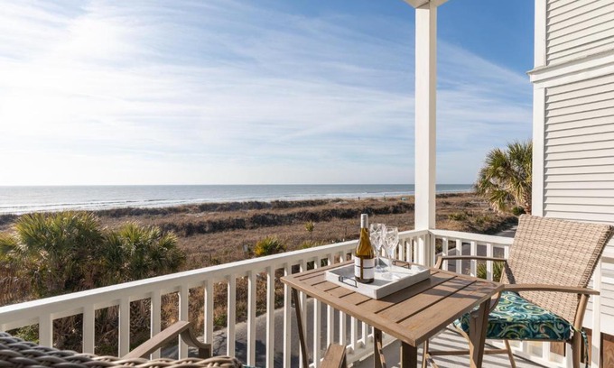 Folly Beach Casa | Seacoast Villa 2 Ocean View 2 Blocks from Center Street