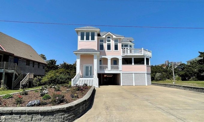 Ocracoke Casa | Seaduction: piscina privada, ba���era de hidromasaje de gran tamaño, increíbles vistas al pantano.