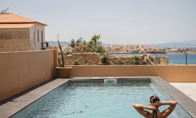 Halepa Casa | Seafront Stay with Pool in the Heart of Chania’s Tabakaria District.