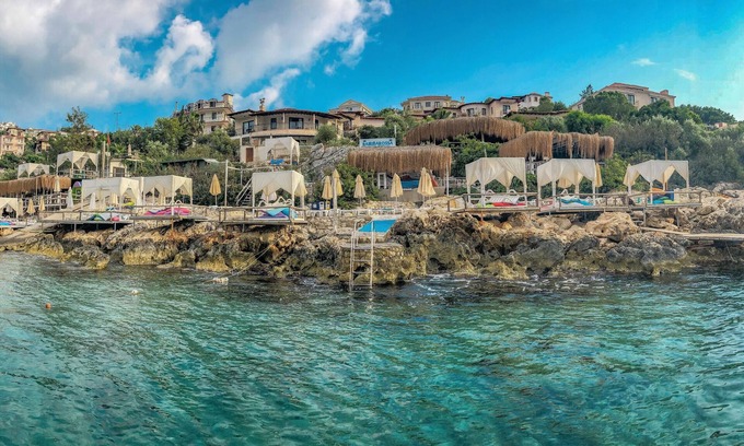 Kas Villa | Villa frente al mar con una plataforma propia playa y piscina privada en la península