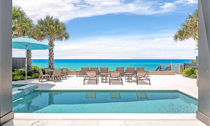 Seagrove Beach Casa | Seaside Serenity|Gulf Front|Private Beach Access|Private Pool