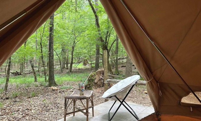 Lake Oconee Alquiler De RV | Romantic bell tent hidden in the forest