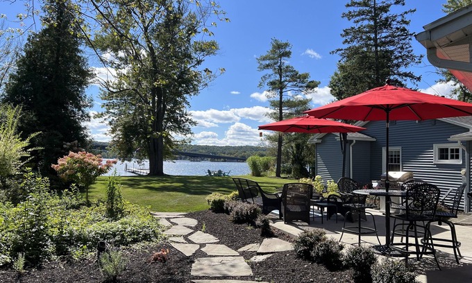 Bemus Point Casa | Secluded Chautauqua Lake House, private dock & beach, short stroll to town!