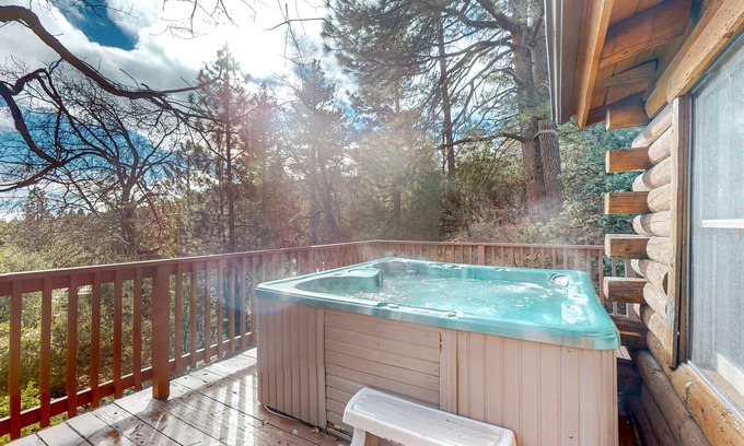 Pine Cove Cabina | Secluded mtn-view cabin with deck,hot tub, grill, wood stove - dog-friendly