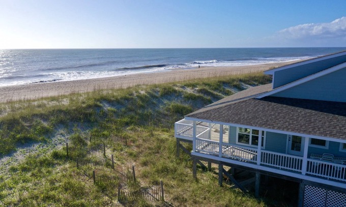 South Beach Casa | Secluded Oceanfront Home, Amazing Sunsets, Steps from Beach, Wrap Around Deck, BHI/Shoals Clubs+Golf