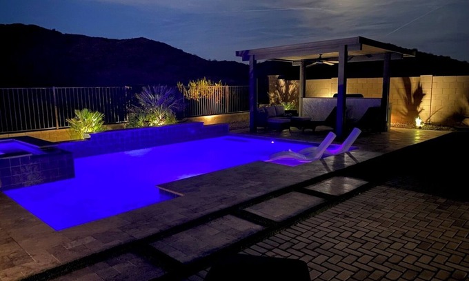 Estrella Mountain Ranch Casa | DISCOUNT 8/15-8/28! Newly Heated Salt Water Pool-Spa: Secluded w/ Mountain Views