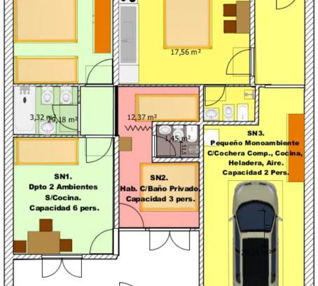 San Nicolas de los Arroyos Apartamento | Serena Alojamientos San Nicolás 3 Unidades Funcionales