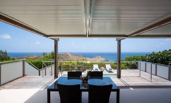 Saint-Barthelemy Casa | Ambiente sereno en Villa Magnifica, WIFI, Piscina
