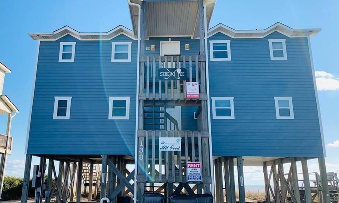 Holden Beach Casa | Fantástico retiro frente al mar!