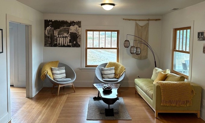 Carlotta Otro | Serenity Awaits: Fortuna's Eel River Valley Farmhouse Retreat, Pet Friendly.