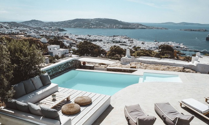 Mykonos Villa | Serviced Central Luxury Villa | Unique Sunset View | Cerca del pueblo