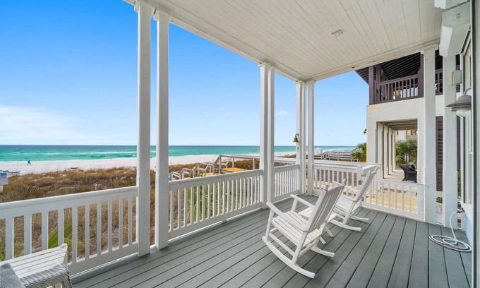 Panama City Beach Casa | Shangri-La! Incredible Beachfront home with Guest house. 6BR, Pets considered.