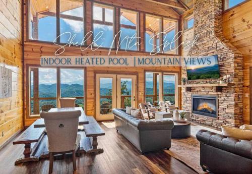 Sevierville Casa | Shell Mtn Splash: 4BR Haven, Views, Pool & Hot Tub