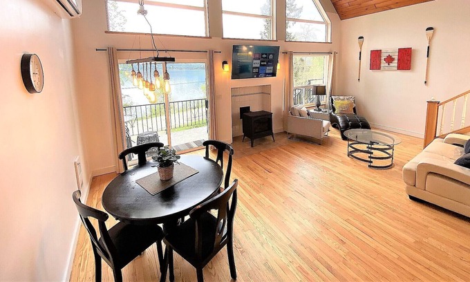 Blind Bay Casa | Shuswap Views Semi-Lakefront A-Frame Sleeps 4 King Bed Bunks Beach
