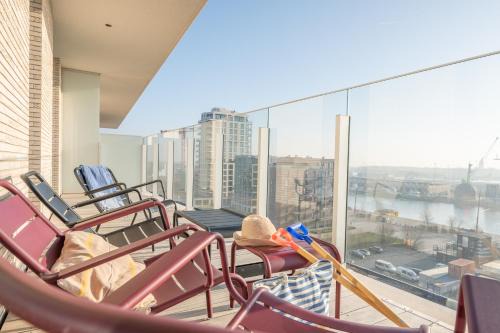 Ostend Apartamento | Sixt Haven, panoramisch appartement Oosteroever, Oostende