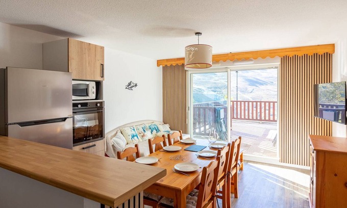 Germ Apartamento | Nuevo apartamento para 8 personas en Peyragudes con terraza y parking gratuito