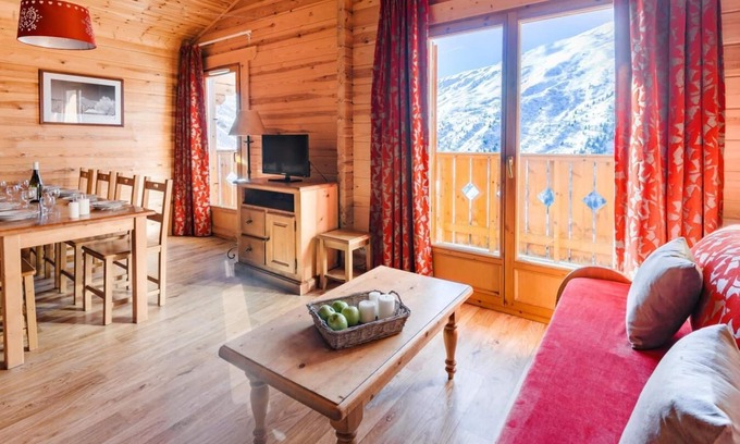 Valmeinier Apartamento | Fitness, piscina, terraza, balcón, tv, 35m², Valmeinier