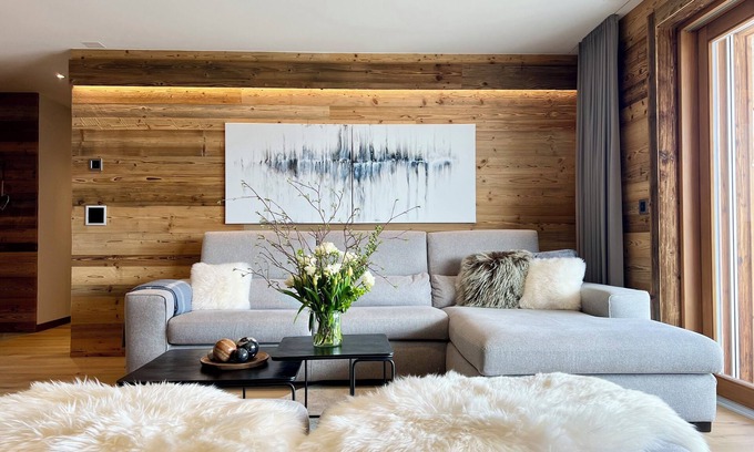 Heremence Apartamento | Ski-in ski-out luxury chalet apartment with amazing mountain view and spa access