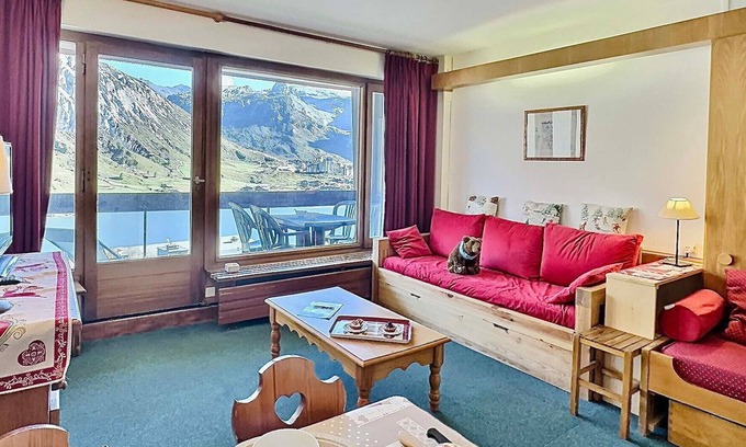 Tignes le Lac Apartamento | Estudio a pie de pistas para 4, cerca de tiendas y balcón sur en Tignes