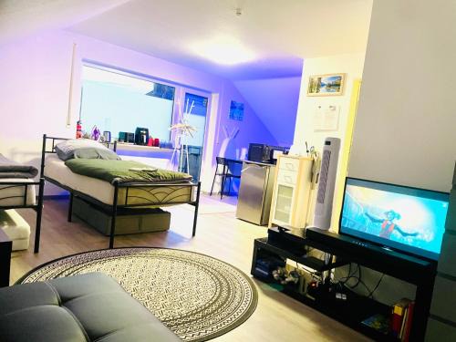 Magstadt Apartamento | Sky Studio Apartment 1,5 Zimmer für 4 Leute Zentral 35qm S-Bahn Mercedes Benz