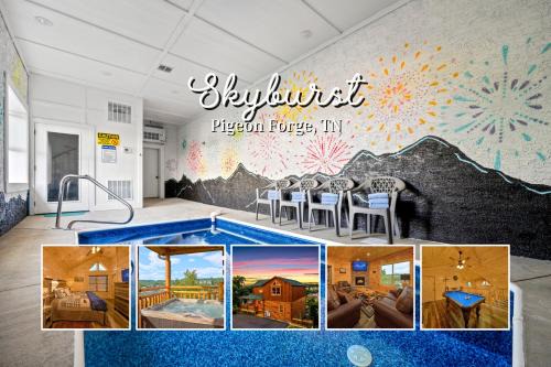 Pigeon Forge Casa | Skyburst - Relax & Play! Pool, Hot Tub, Games & Theater Room