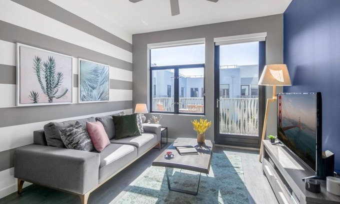 Mission Bay Apartamento | Sleek 1BR Mission Bay, w/ Gym, close to Caltrain by Blueground