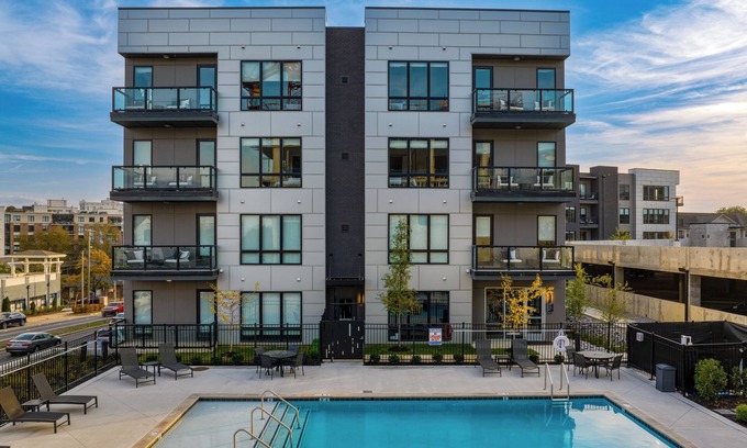 West End Casa | Sleeps 36 | 6 Modern Midtown Apartments w/ Gym + Pool | Walkable to Shops & Eats