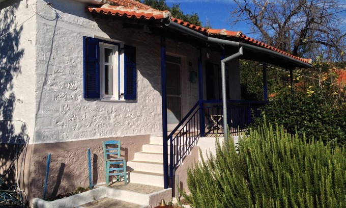 Vrachos Cabaña | pequeña casa original y tradicional de piedra con Wohfühlgarantie