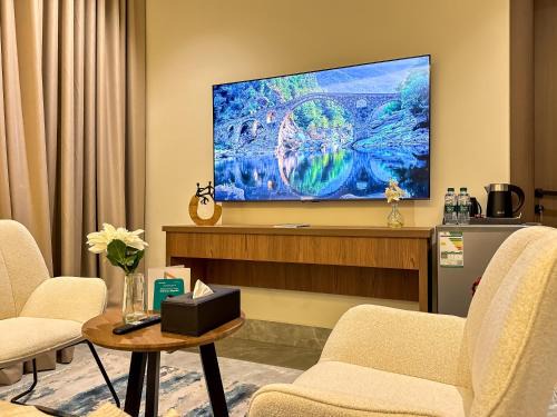 Riyadh Apartamento | Smart Access Studio in Al Narjis - 65 TV