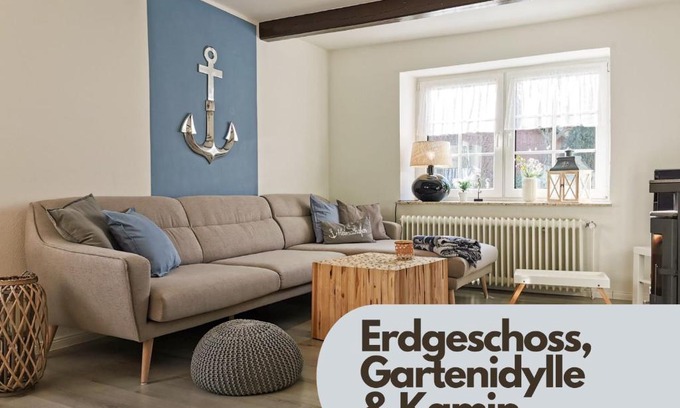 Altfunnixsiel Apartamento | Smittshörn 3 - Nordsee Erdgeschosswohnung mit eingezäunten Garten, Kamin und Lounge!