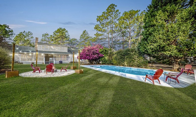 Southern Pines Casa | SoPi Home With a Relaxing Pool and Fire Pit