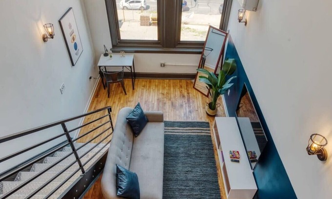 West Philadelphia Apartamento | Sosuite | Studio Loft w W/D, Gym, Lounge
