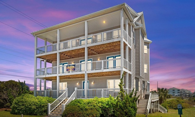 Emerald Isle Casa | Soul Shine - water views, heated pool, hot tub, pet friendly, elevator