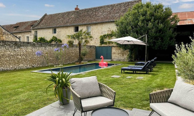 Tavant Cabaña | South Touraine village house with swimming pool near Chinon Azay 10 p