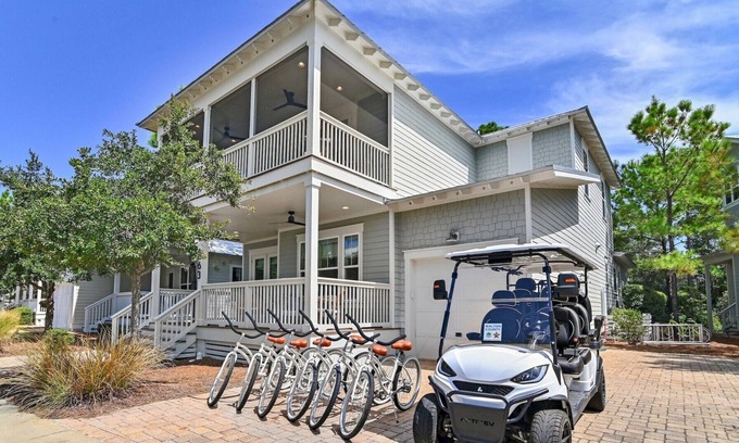 Santa Rosa Beach Casa | Southern Attitude | 4BR/4.5BA Luxury Home | Golf Cart, Bikes & Resort Pools