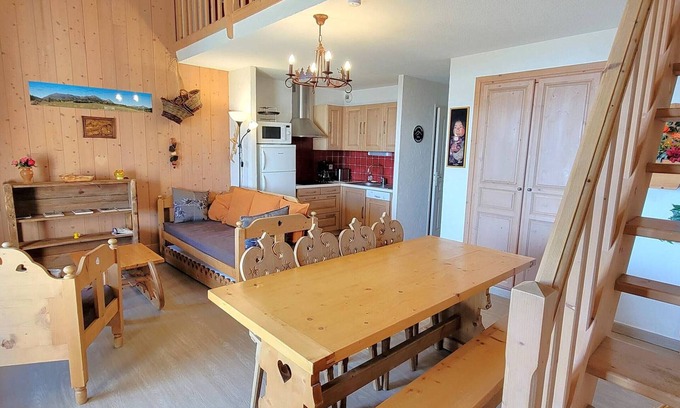Saint-Michel-de-Chaillol Apartamento | Dúplex acogedor para 9 personas, terraza, WiFi, admite mascotas, aparcamiento opcional